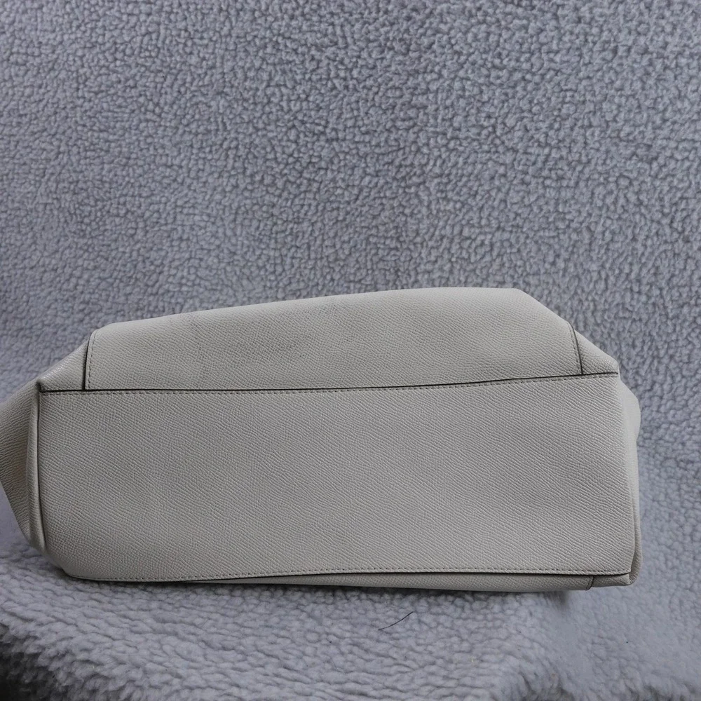 Coach‎ Ava Tote Chalk White Crossgrain Leather Shoulder Bag F57526